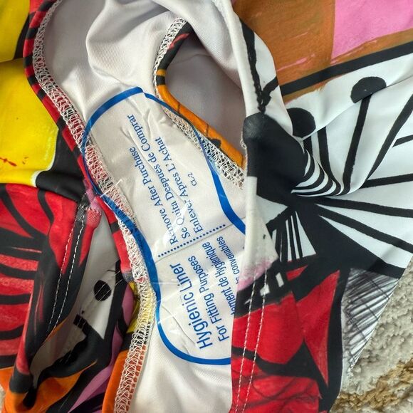 Swiminista X James Peter Henry girls Sydney print fringe swimsuit L New - Picture 4 of 6